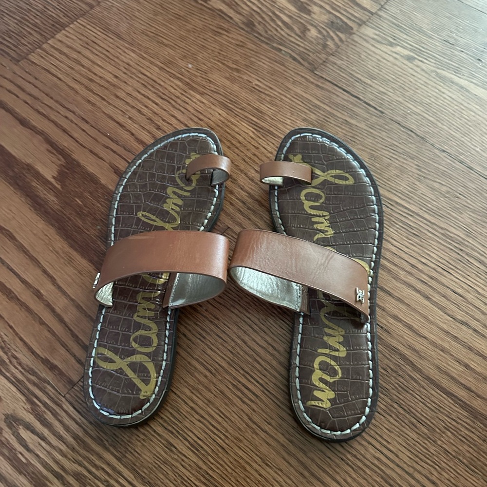 Sam Edelman Size 7Tan Leather Slide Sandals